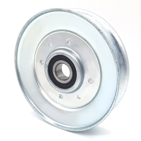 TERRE PRODUCTS V-Groove Idler Pulley - 4.5'' Dia.- 5/8'' Bore - Steel 35450063